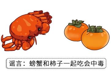 柿子和螃蟹能一起吃吗，可以(食物相克基本都是谣言)