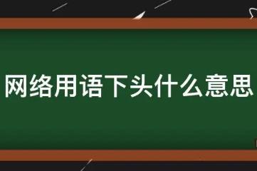 下头是什么意思,网络词语下头是指扫兴的意思