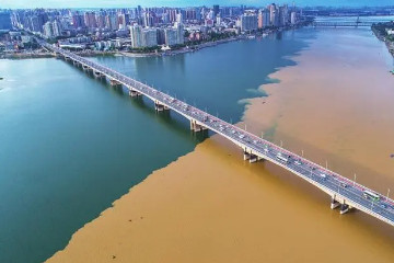 泾渭分明是发生在哪里的奇特景观，陕西省渭南市(是水质原因)